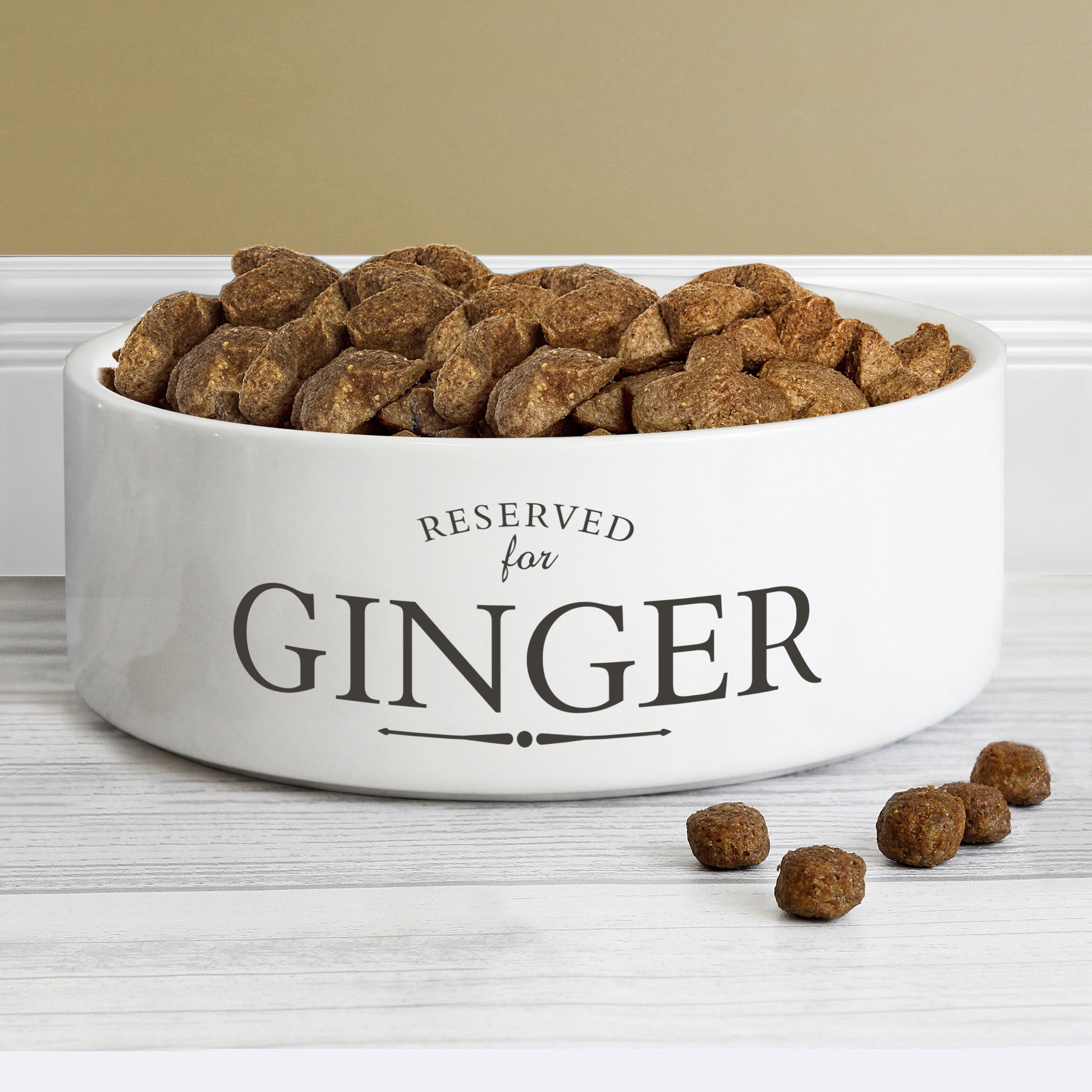 Personalised Reserved For 14cm Medium White Pet Bowl image 0