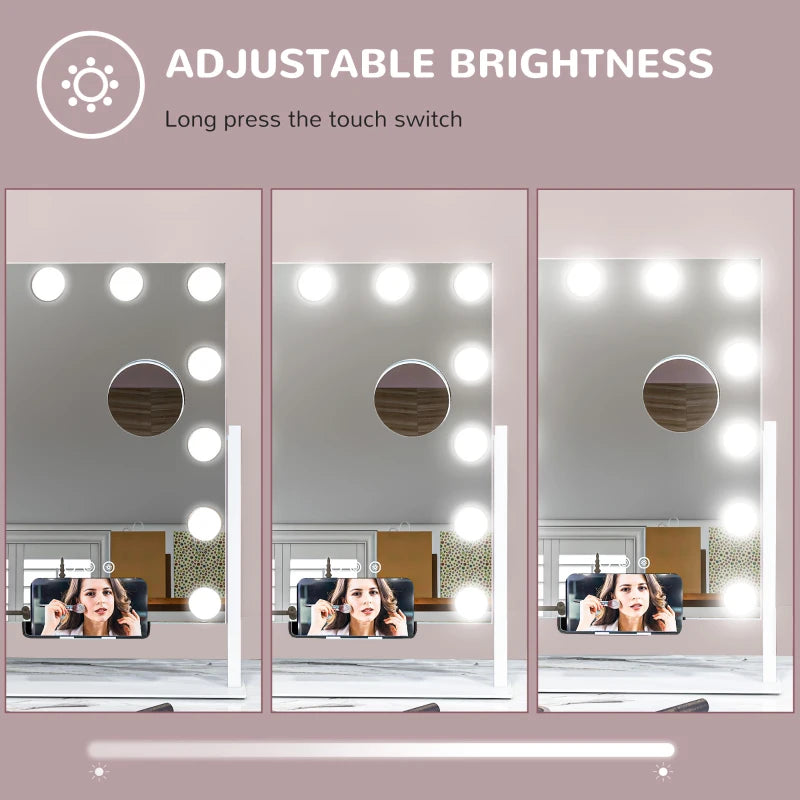 12 LED bulb Tabletop Makeup Mirror