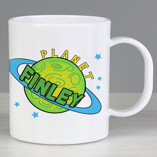 Personalised Space Plastic Mug image 0