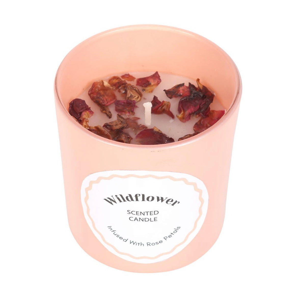 WILDFLOWER CANDLE WITH ROSE PETALS