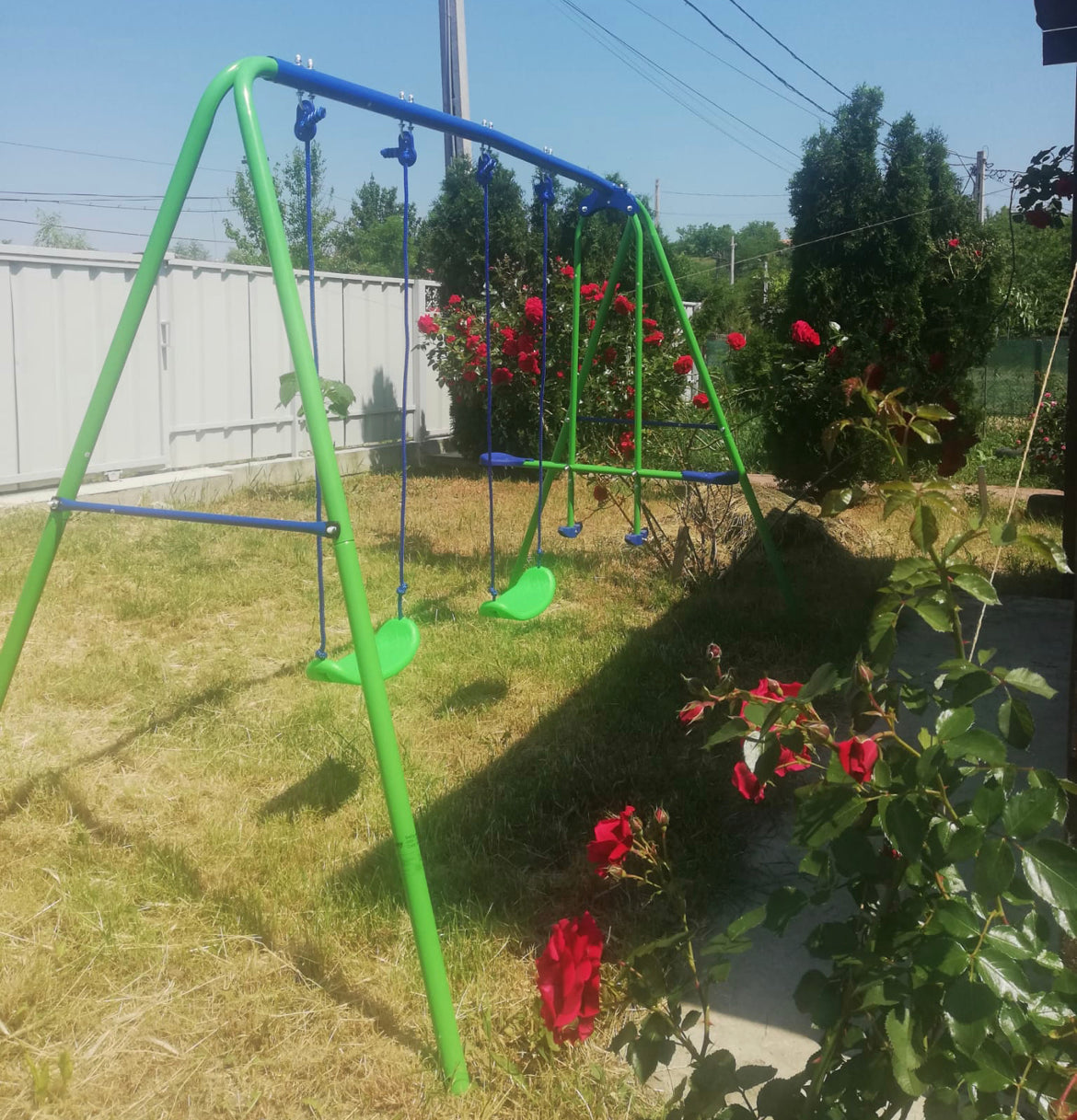 Metal Garden Swing Set