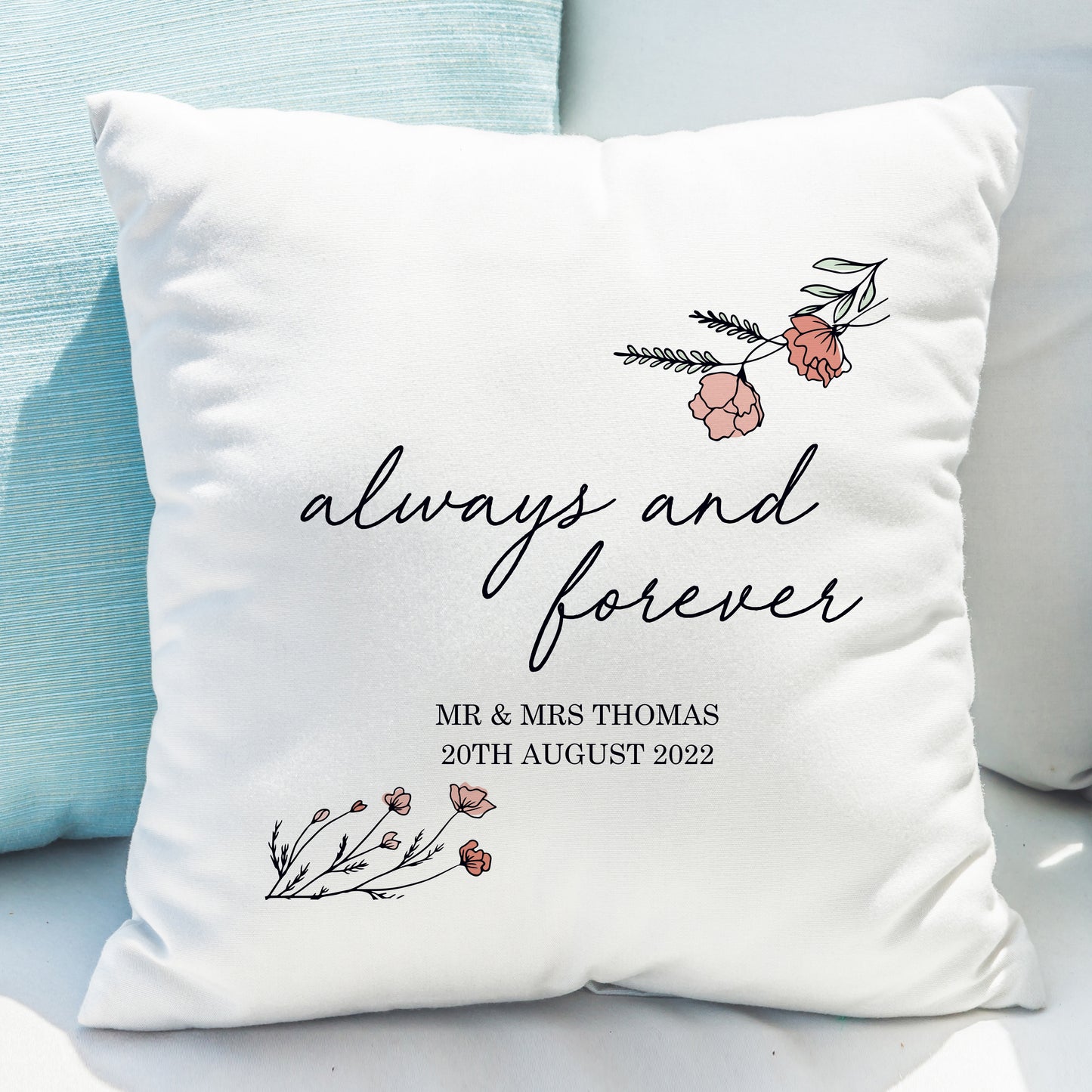 Personalised Always and Forever Cushion image 1