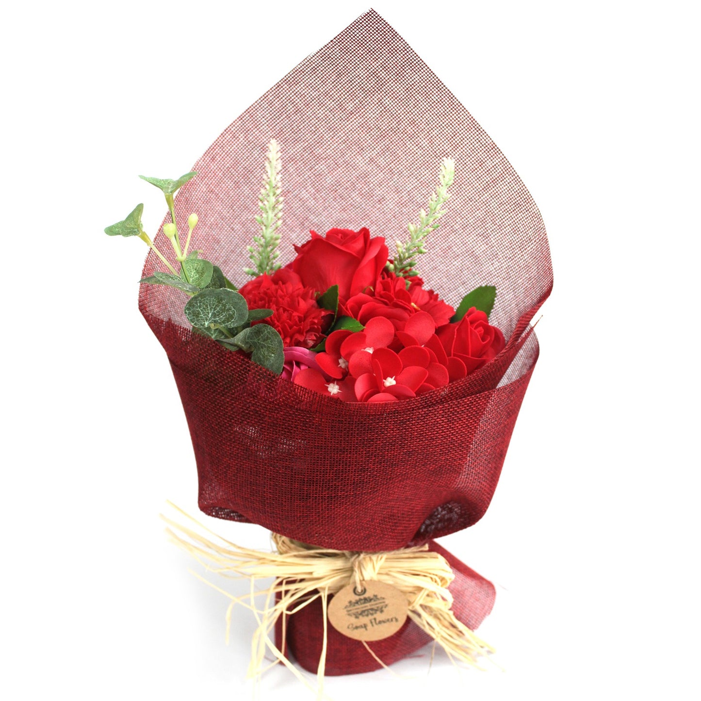 Standing Soap Flower Bouquet - Red image 0