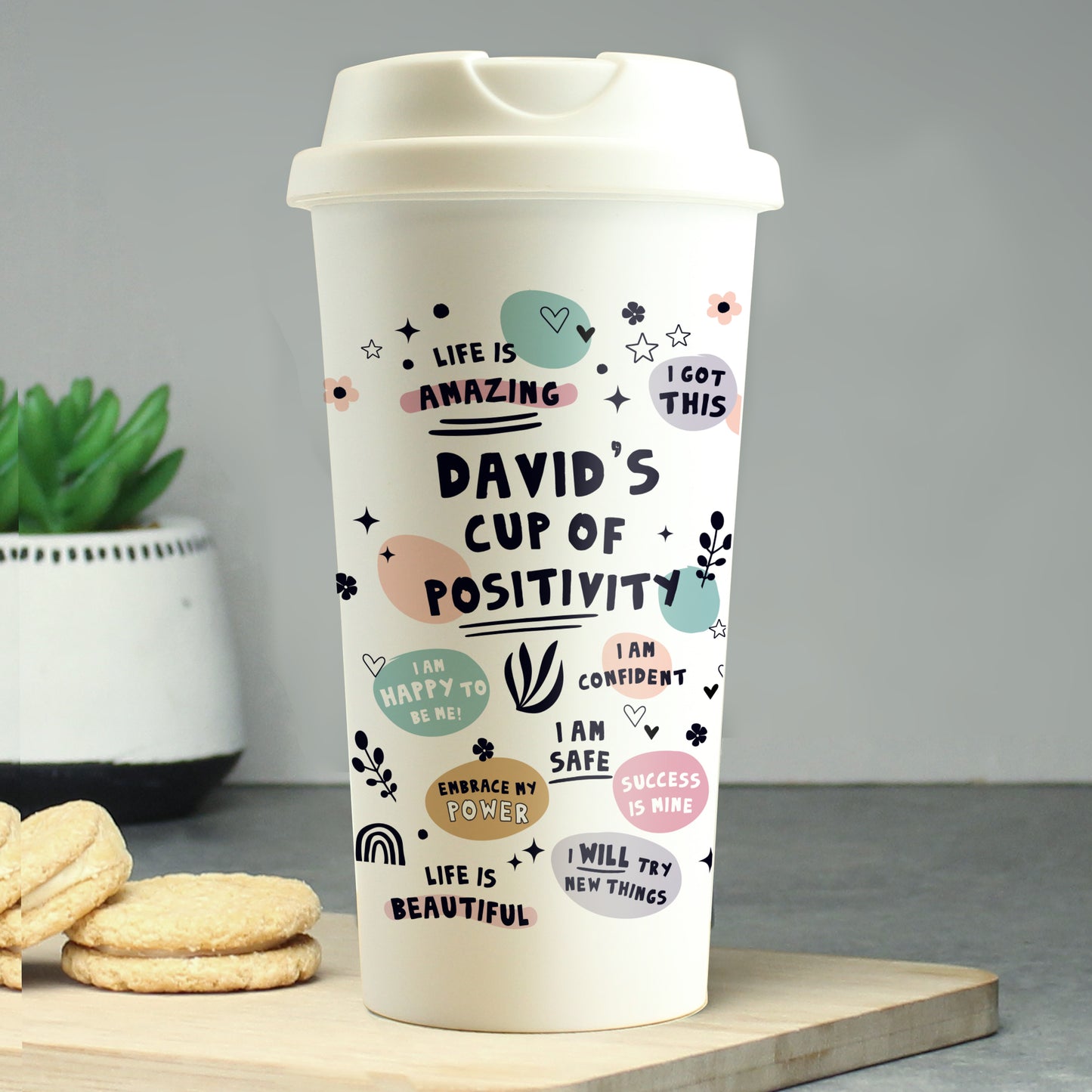 Personalised Positive Affirmations Travel Mug