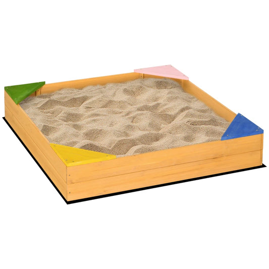 Kids Wooden Sand Pit with Four Seats