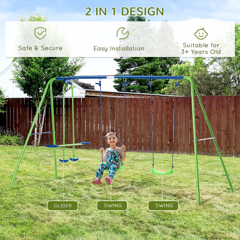 Metal Garden Swing Set