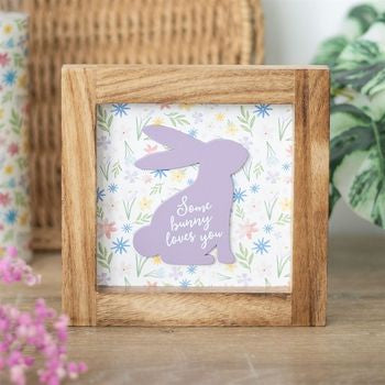 Some bunny loves you wooden frame