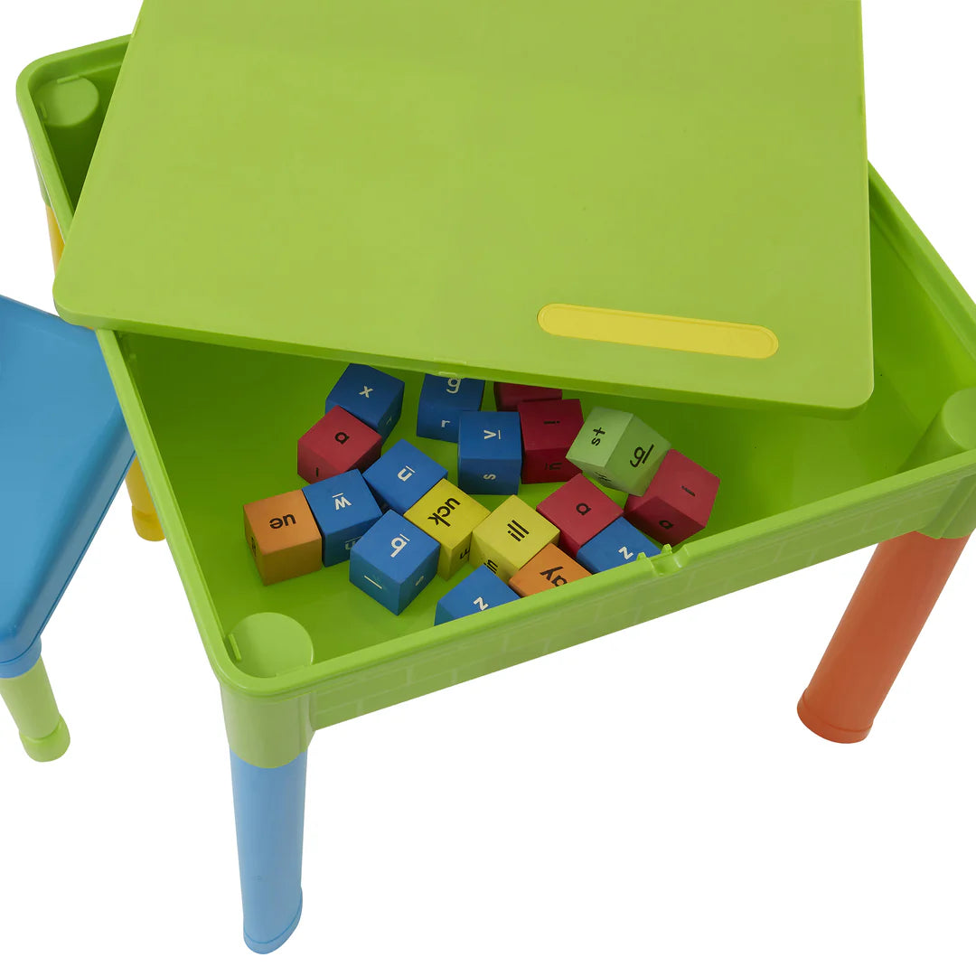 Kids 5-in-1 Activity Table and Two Chairs Set