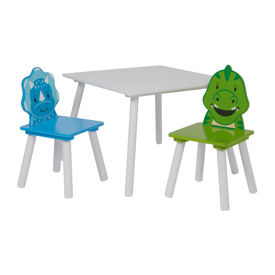 Kids Dinosaur Table and Two Chairs Set