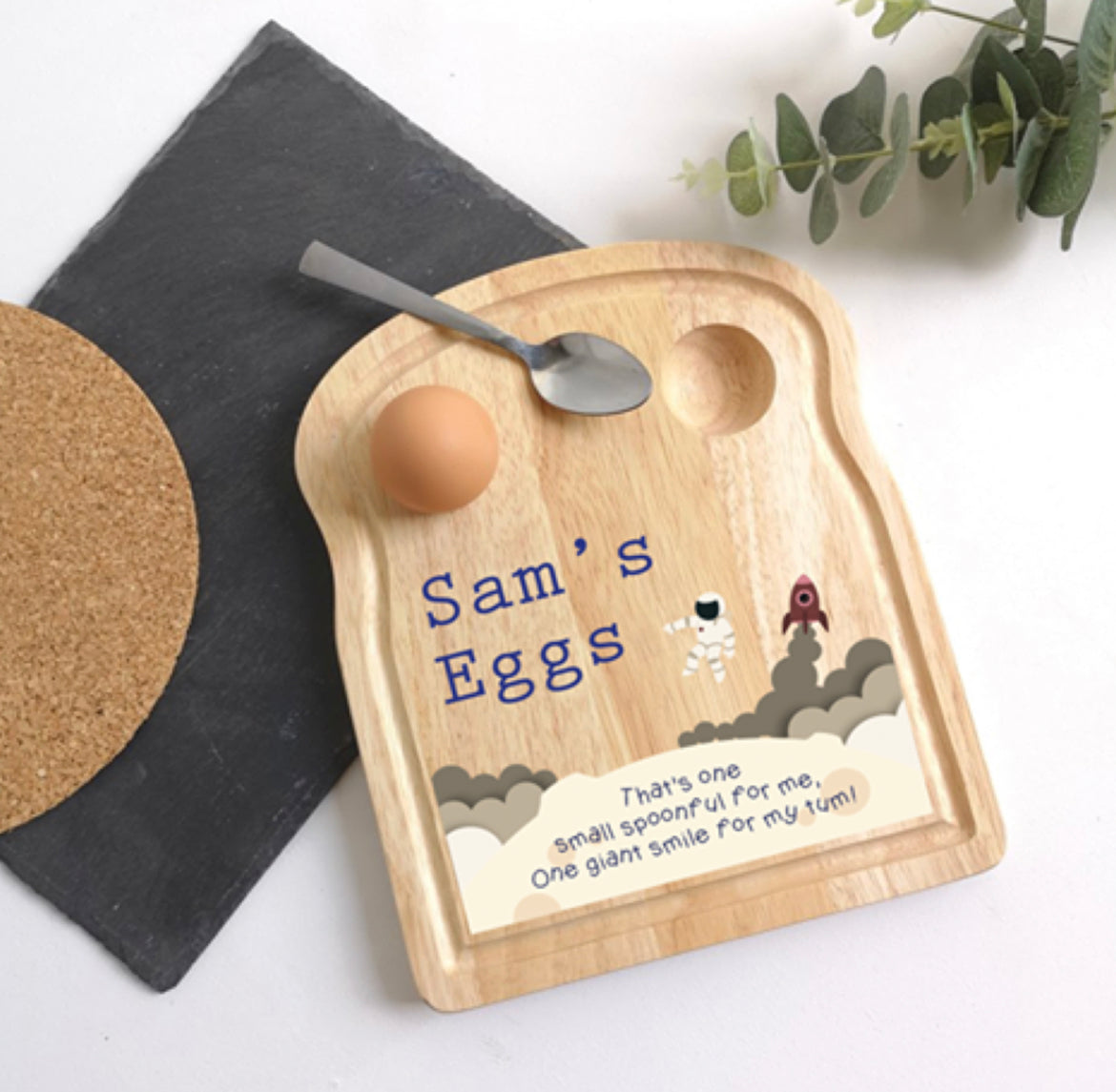 Printed TOAST SHAPED Breakfast Board – Spaceman Design