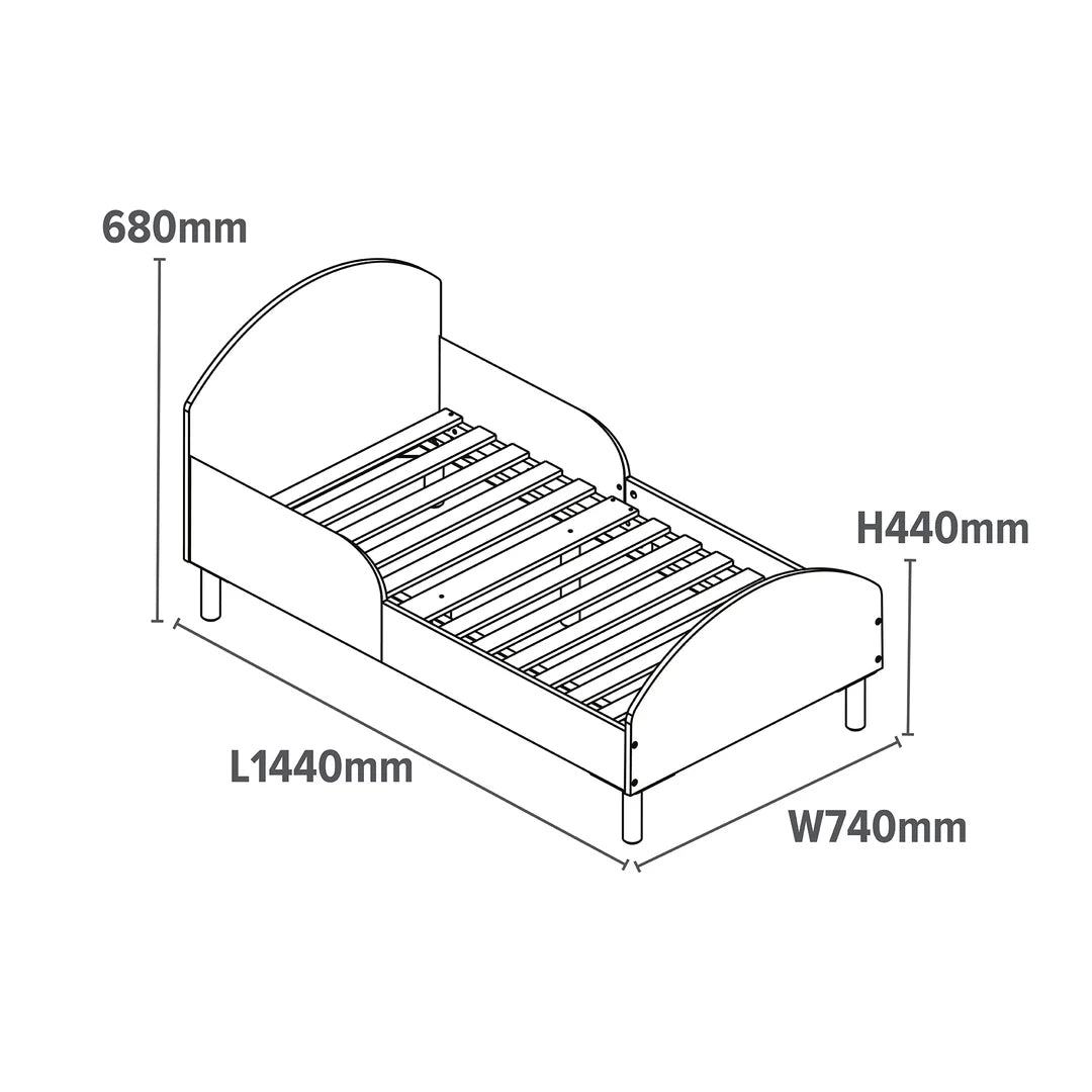 Kids White Toddler Bed – Dinosaur image 4