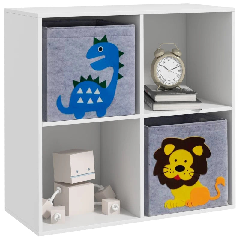 Kids Toy Box with Two Non-Woven Fabric Drawers