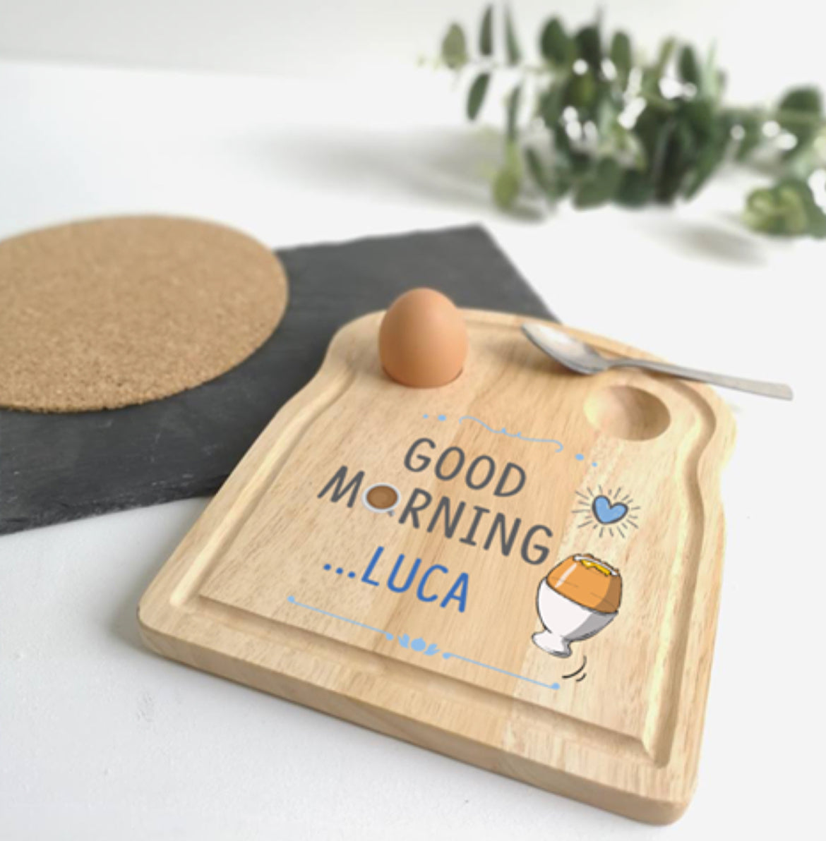 Printed TOAST SHAPED Breakfast Board