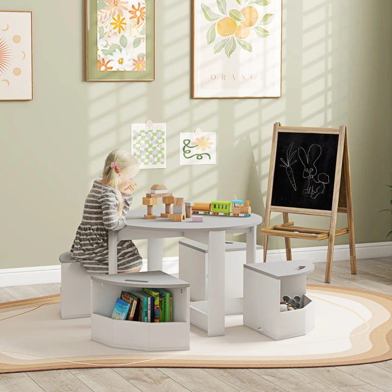 5-Piece Kids Table and Chairs Set