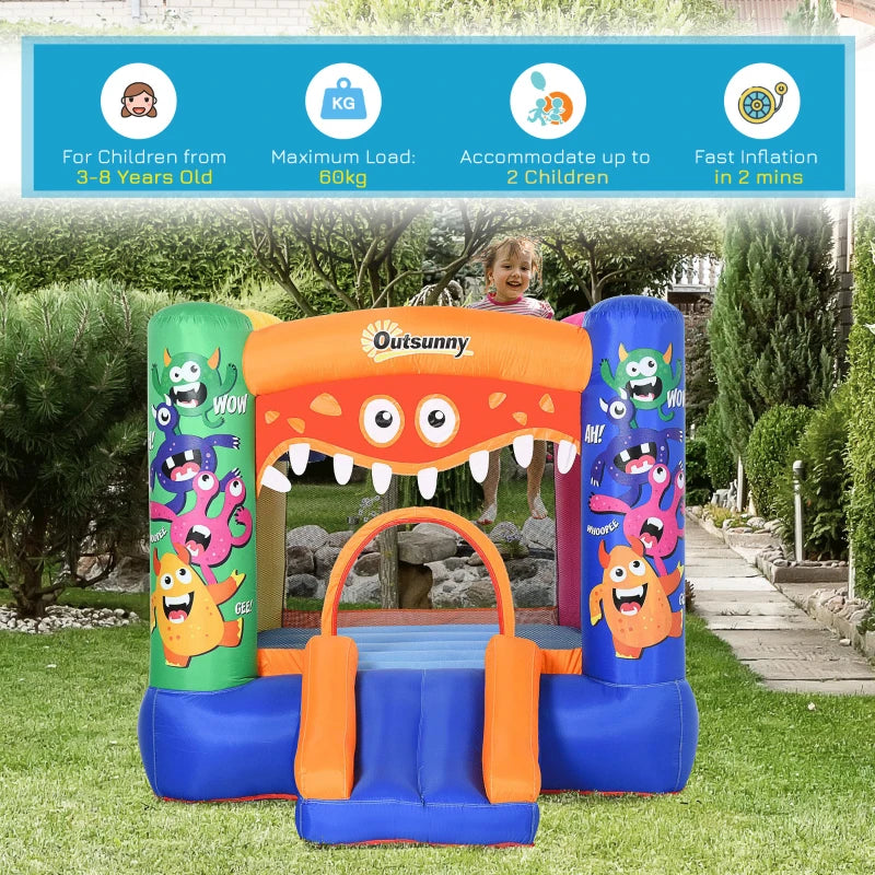 Bouncy Castle Inflatable Basket Trampoline Slide Monster Design