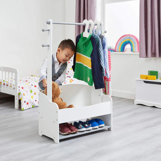 Kids Hanging Rail with Extra Storage