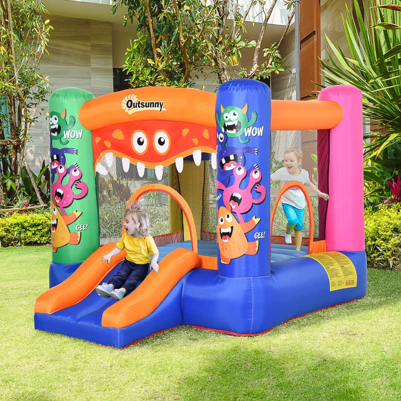 Bouncy Castle Inflatable Basket Trampoline Slide Monster Design