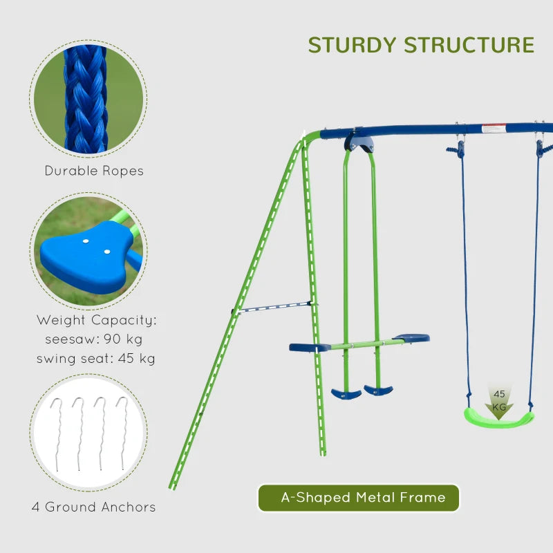 Metal Garden Swing Set