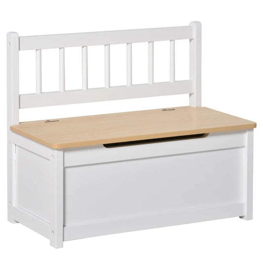 2 In 1 Wooden Toy Box, Seat Storage Bench