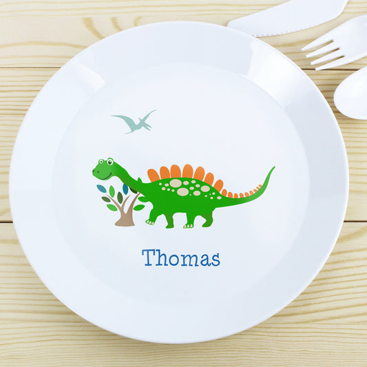 Personalised Dinosaur Plastic Plate image 0