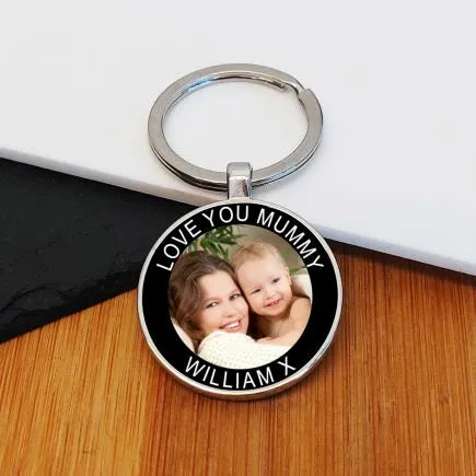 Love You Mummy Photo Upload Key Ring image 0