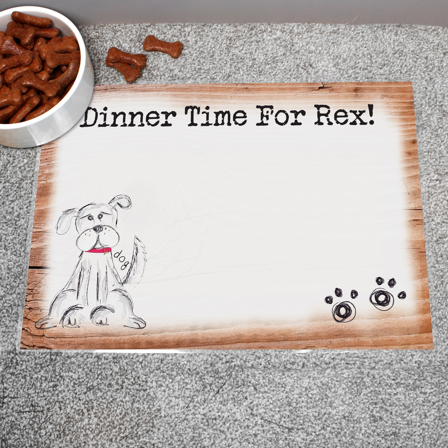 Personalised Scribble Dog Placemat image 0