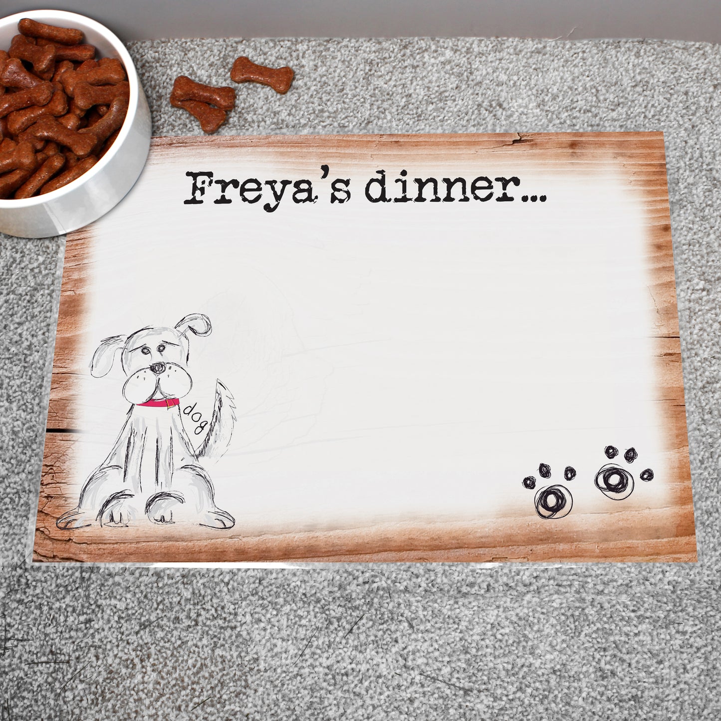 Personalised Scribble Dog Placemat image 1