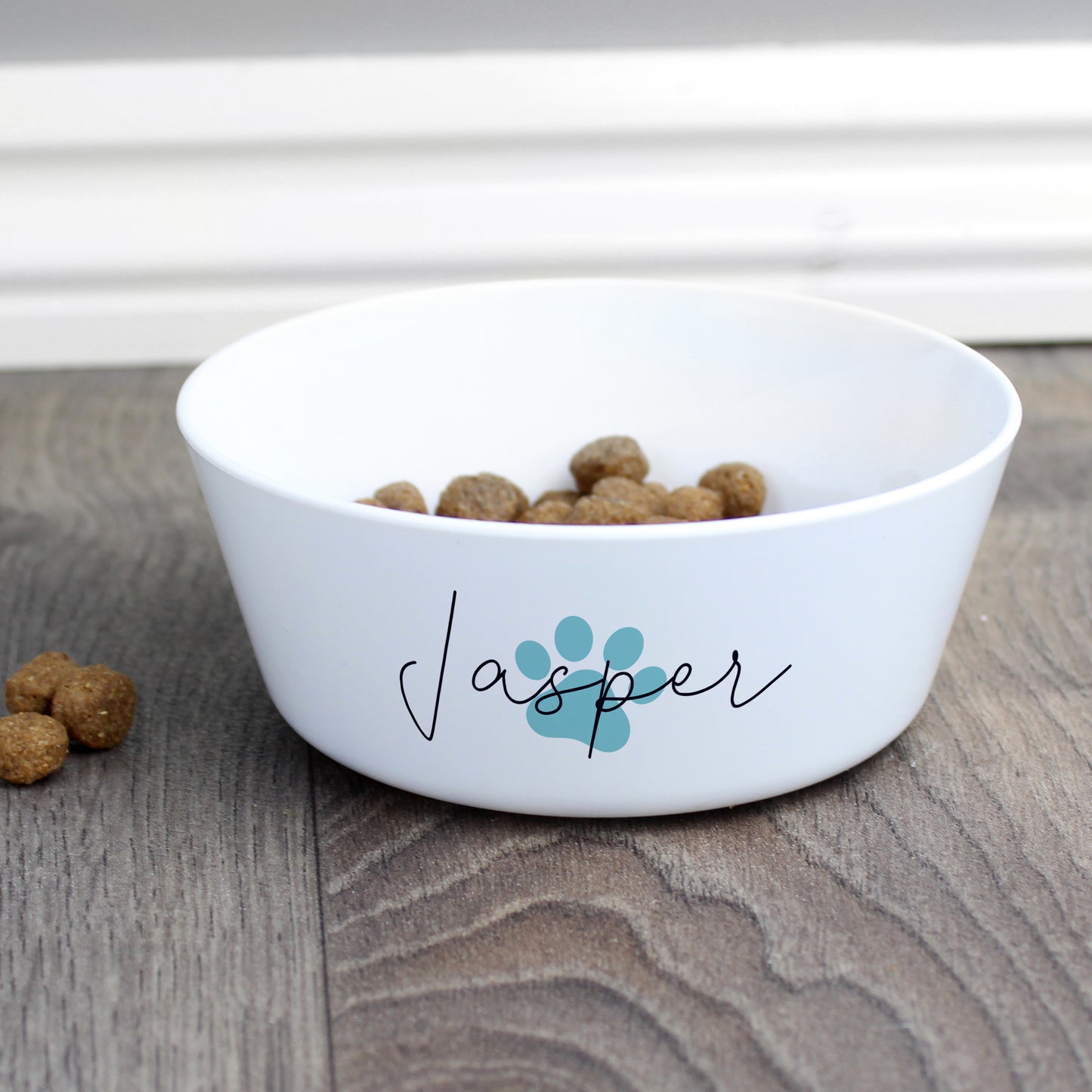 Personalised Pawprint Plastic Pet Bowl image 0