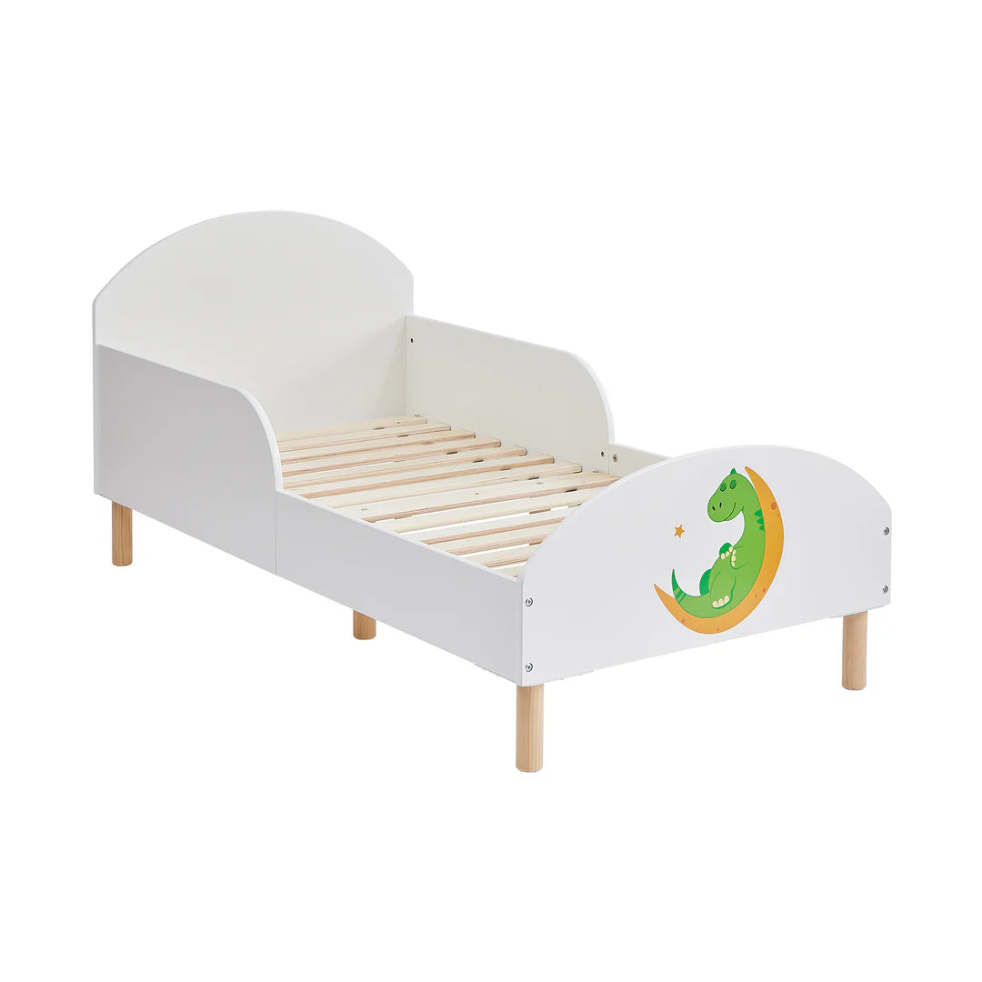 Kids White Toddler Bed – Dinosaur image 2