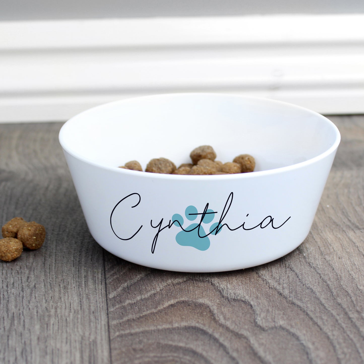 Personalised Pawprint Plastic Pet Bowl image 1