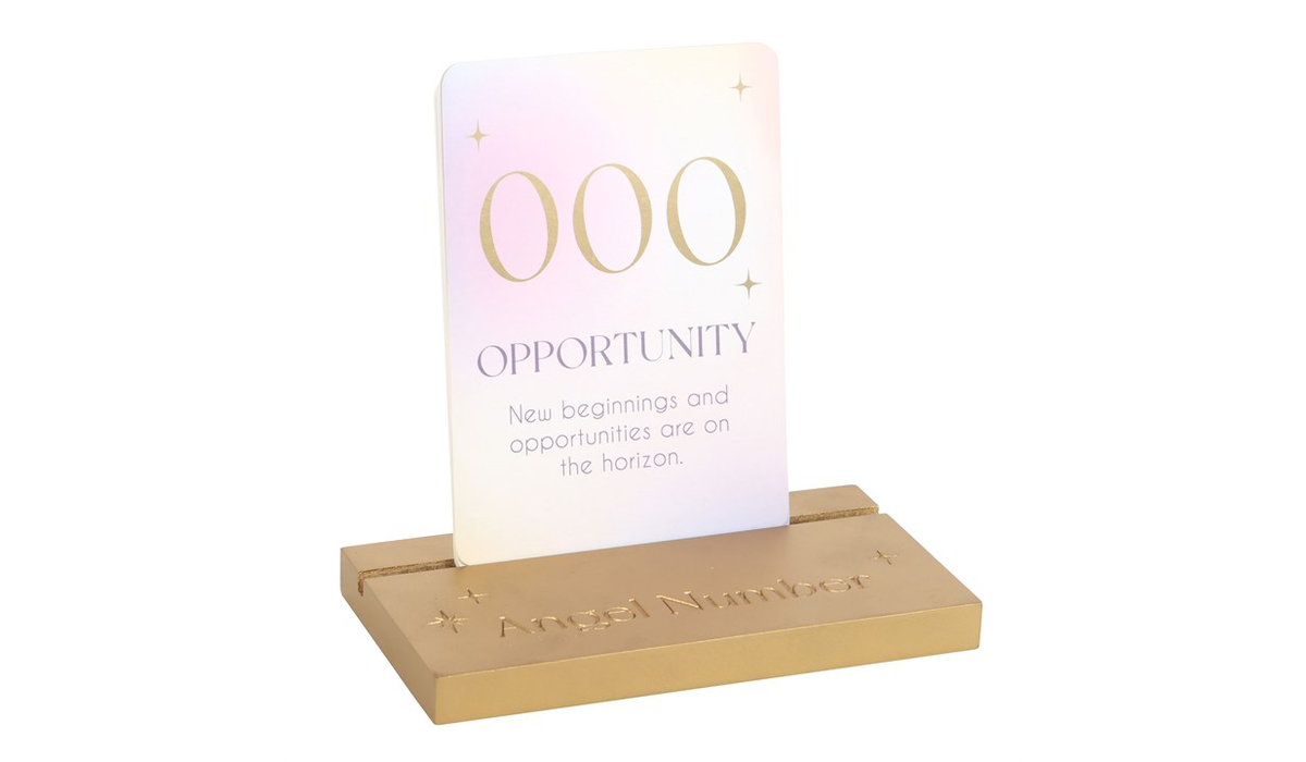 Angel Number Affirmation Cards with Wooden Stand