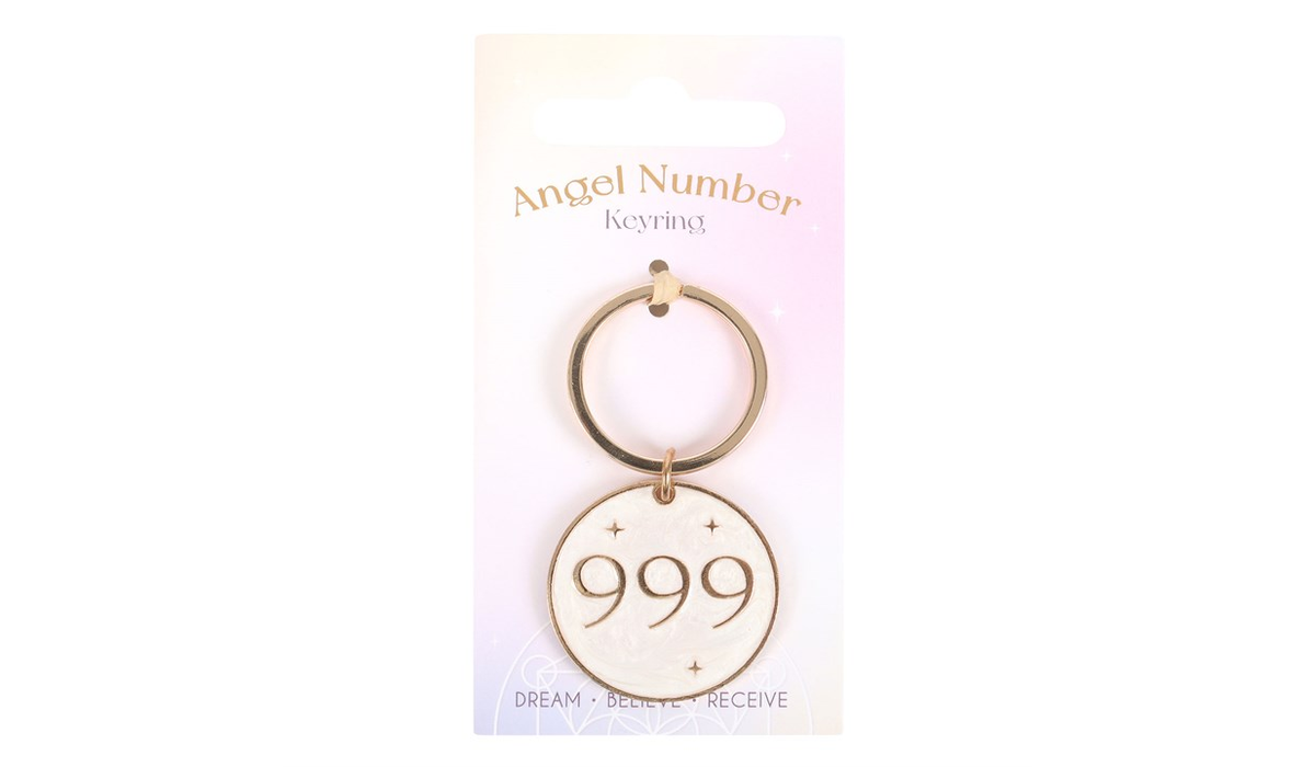 999 Angel Number Keyring